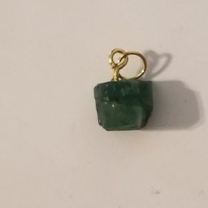 13.5ct Brazilian Emerald Pendant 14k Gold 14/20